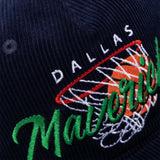 Dallas Mavericks Nothing But Net Corduroy Deadstock Snapback - Navy