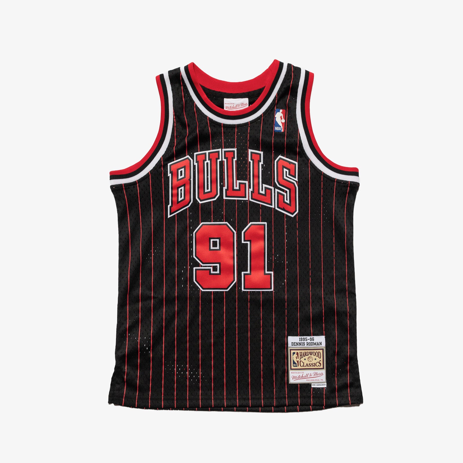 Women's Mitchell and Ness Chicago Bulls NBA Dennis Rodman Hardwood Classics  Swingman Jersey