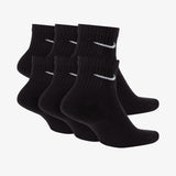 Everyday Cushioned Training Ankle Socks (6 Pairs) - Black/White