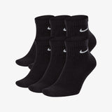 Everyday Cushioned Training Ankle Socks (6 Pairs) - Black/White