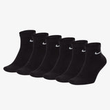 Everyday Cushioned Training Ankle Socks (6 Pairs) - Black/White