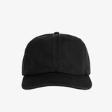 Flat Brim Strapback Cap - Black
