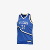 Giannis Antetokounmpo Milwaukee Bucks 2024/25 City Edition Kids Swingman Jersey - Blue