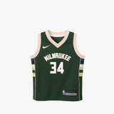 Giannis Antetokounmpo Milwaukee Bucks Icon Edition Kids Swingman Jersey - Green