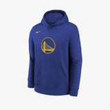 Golden State Warriors Club Logo Fleece Youth Hoodie - Blue