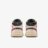 Women's Air Jordan 1 Mid SE Edge - Pale Ivory/Racer Pink-Black-Muslin
