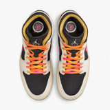 Women's Air Jordan 1 Mid SE Edge - Pale Ivory/Racer Pink-Black-Muslin