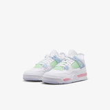 Air Jordan 4 Retro (PS) - White/Soft Pink