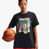Women's Oversized 'Flower Shop' Graphic T-Shirt - Black
