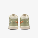 Women's Air Jordan 1 Mid SE - Olive Aura/Pearl White-Lawn