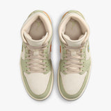 Women's Air Jordan 1 Mid SE - Olive Aura/Pearl White-Lawn