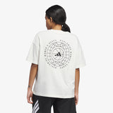 Womens Adidas World Wide Hoops Graphic Tee - Off White