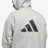 Basketball Fleece Hoodie - Grey