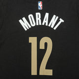 Ja Morant Memphis Grizzlies 2024 City Edition Name & Number NBA Youth T-Shirt - Black