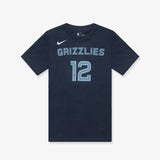 Ja Morant Memphis Grizzlies Icon Name & Number NBA Youth T-Shirt - Navy