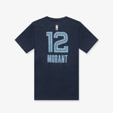 Ja Morant Memphis Grizzlies Icon Name & Number NBA Youth T-Shirt - Navy