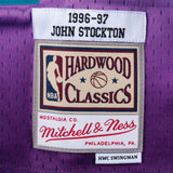 John Stockton Utah Jazz 96-97 HWC Swingman Jersey - Purple