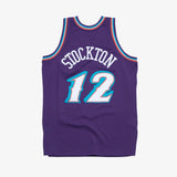 John Stockton Utah Jazz 96-97 HWC Swingman Jersey - Purple