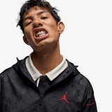 Brooklyn Printed Draft Jacket - Black/Gym Red