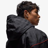 Brooklyn Printed Draft Jacket - Black/Gym Red