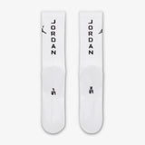 Everyday Jumpman Crew Socks (1 Pairs) - White/Black