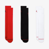 Jumpman Everyday Max Crew Socks (3 Pairs) - Red/Black/White