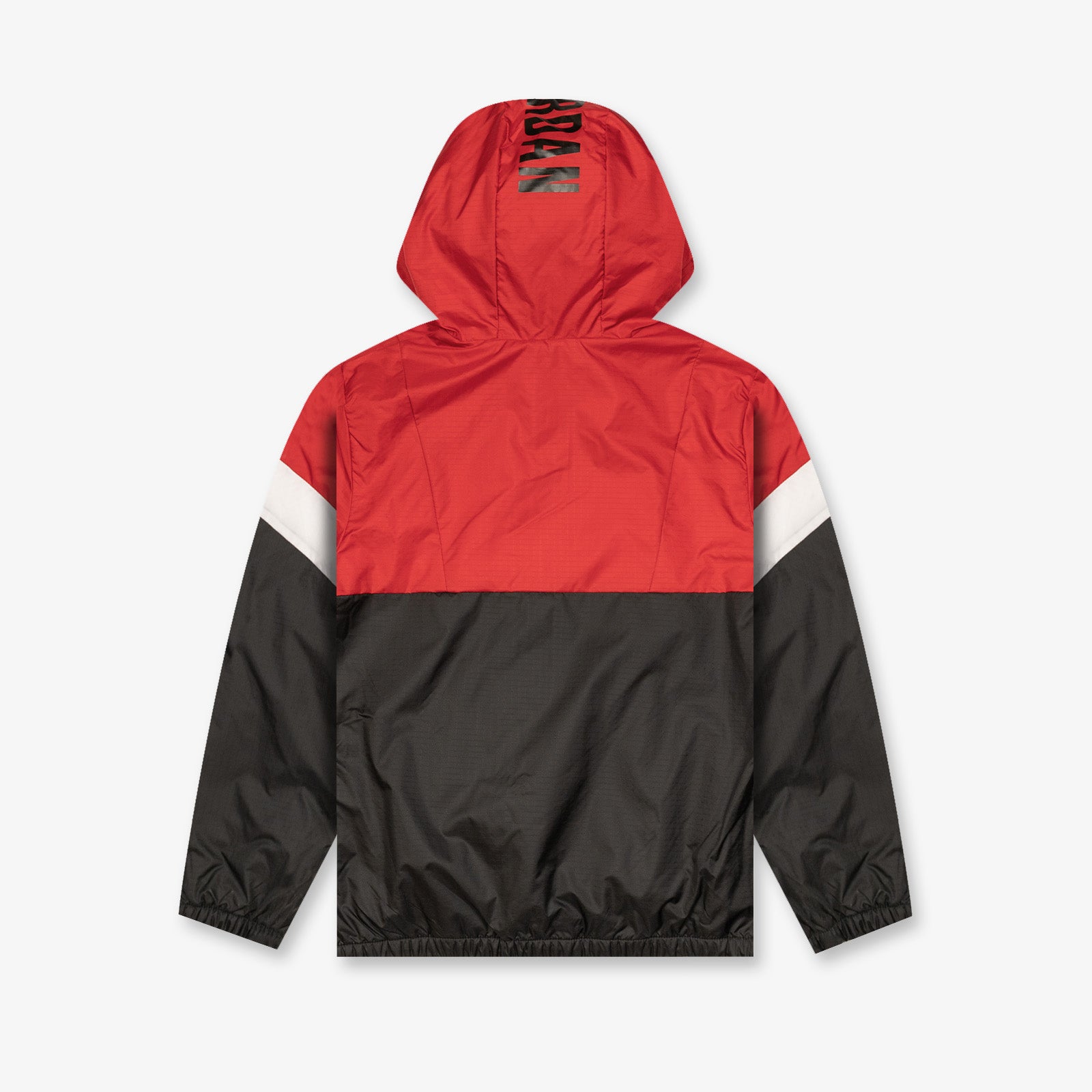 Red black deals and white windbreaker