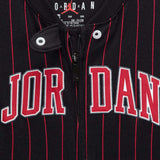 Jumpman Pinstripe Footed Coverall - Black/Red