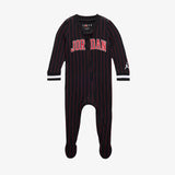 Jumpman Pinstripe Footed Coverall - Black/Red