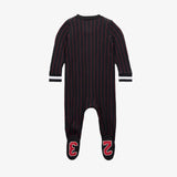 Jumpman Pinstripe Footed Coverall - Black/Red