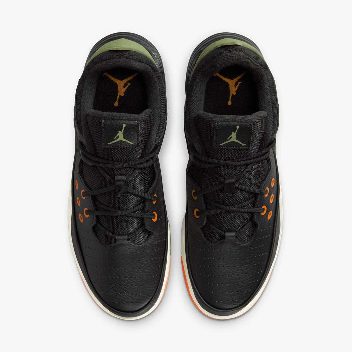 Jordan Max Aura 5 Black Sky Olive Bright Mandarin Throwback