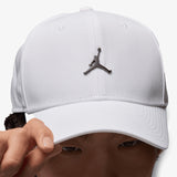 Rise Metal Logo Woven Cap - White