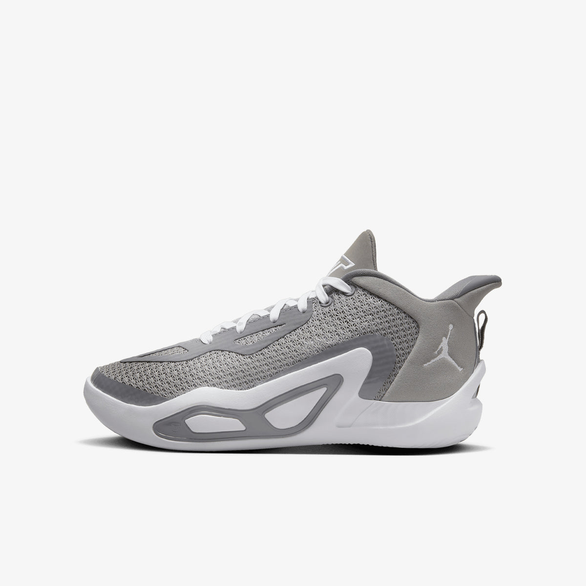 Grey jordan hotsell basketball shoes