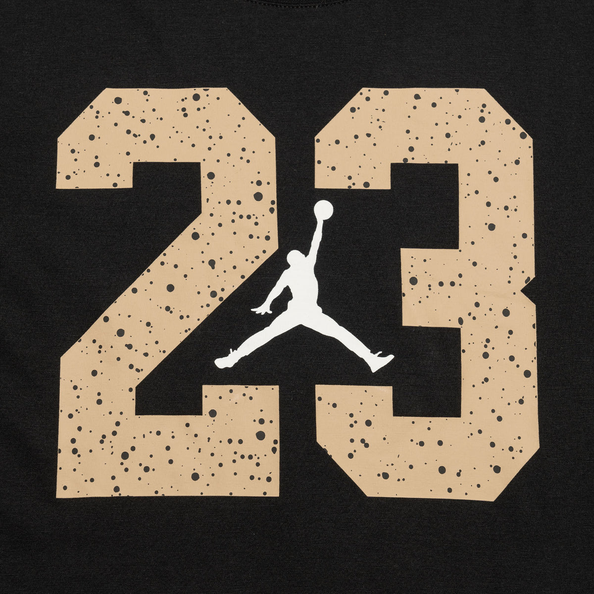 Jumpman 23 Speckle Youth T Shirt Black Hemp Throwback