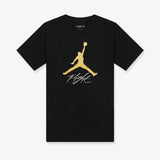 Jumpman Flight Cotton T-Shirt - Black/Metallic Gold
