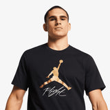 Jumpman Flight Cotton T-Shirt - Black/Metallic Gold