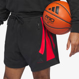 3 Stripe Fleece Short - Black