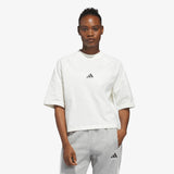 Womens Basketball Boxy Tee - Off White