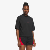 Womens Basketball Boxy Tee - Black
