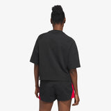 Womens Basketball Boxy Tee - Black