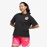 Womens Basketball Graphic Tee - Black