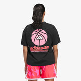 Womens Basketball Graphic Tee - Black