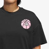 Womens Basketball Graphic Tee - Black