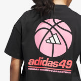Womens Basketball Graphic Tee - Black