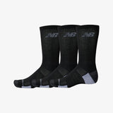 Performance Cushioned Crew Socks (3 Pairs) - Black