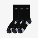 Performance Cushioned Crew Socks (3 Pairs) - Black