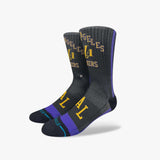 Los Angeles Lakers City Edition NBA Crew Socks - Black