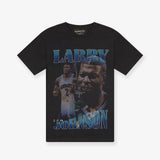 Larry Johnson Charlotte Hornets Player & Stats T-Shirt - Black