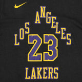 LeBron James Los Angeles Lakers 2024 City Edition Name & Number NBA Youth T-Shirt - Black