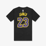 LeBron James Los Angeles Lakers 2024 City Edition Name & Number NBA Youth T-Shirt - Black